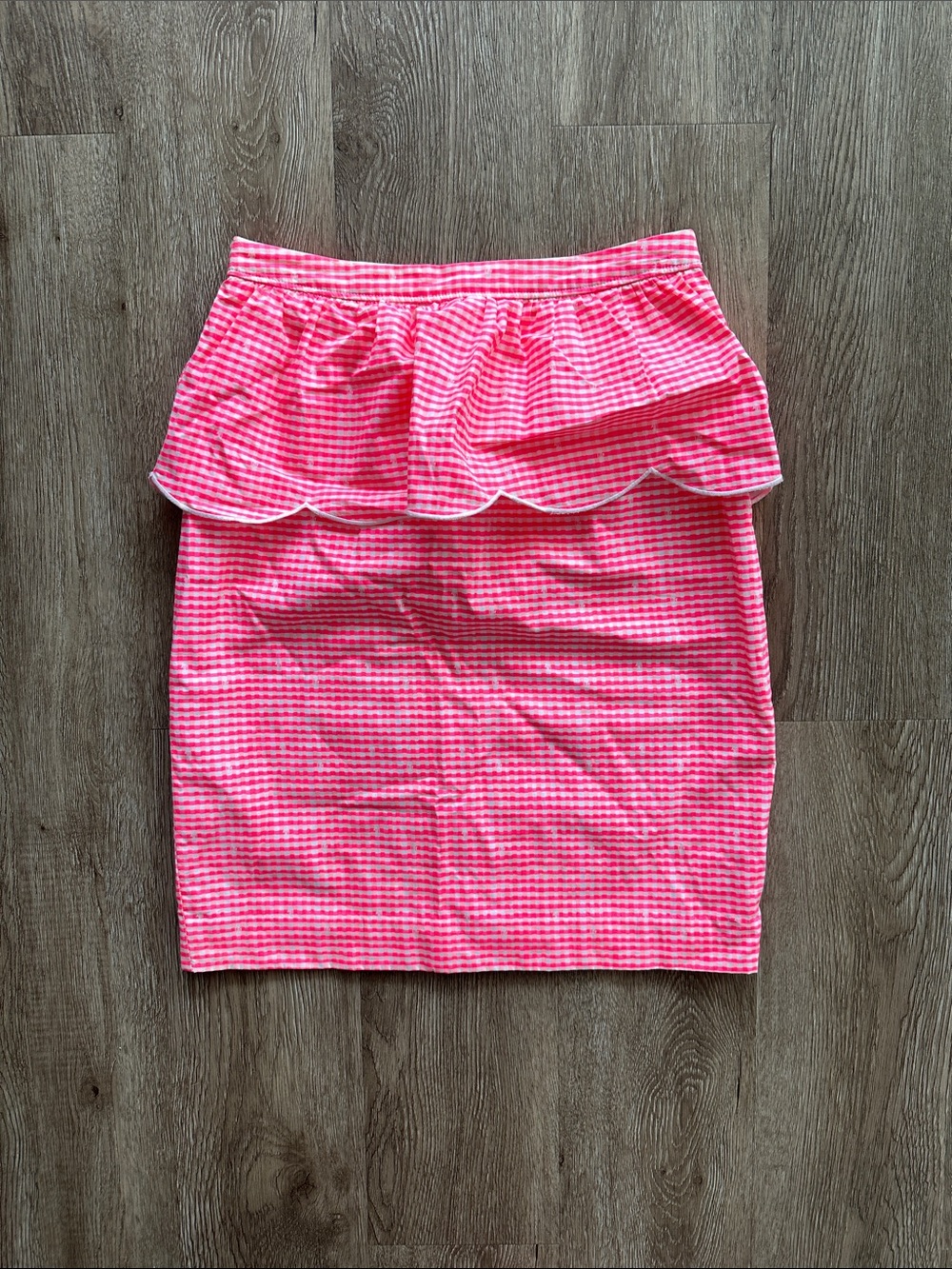 Lilly Pulitzer Thyme Skirt Fiesta Pink Pretty Gingham 0 Preppy Resortwear‎